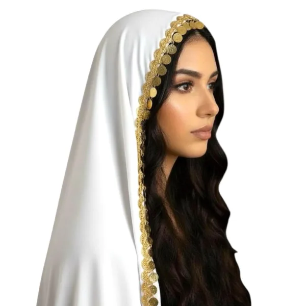 Cultural Bridal Tarha/Veil with Coins