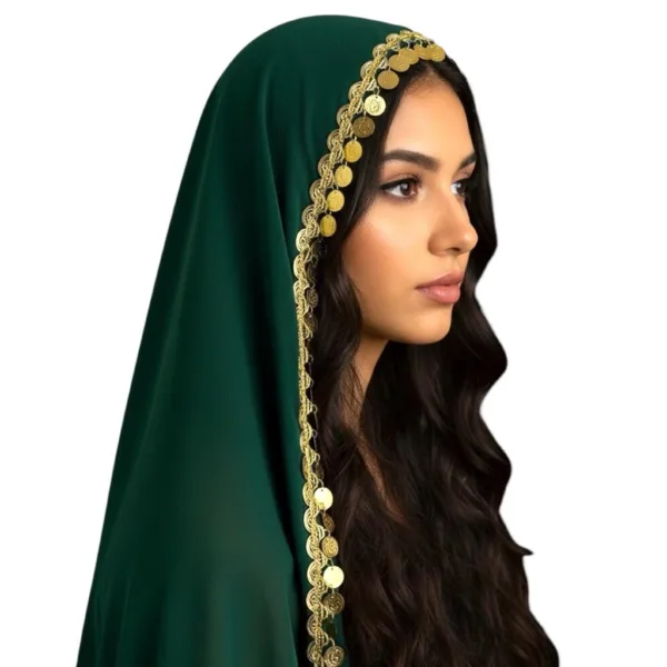 Cultural Bridal Tarha/Veil with Coins