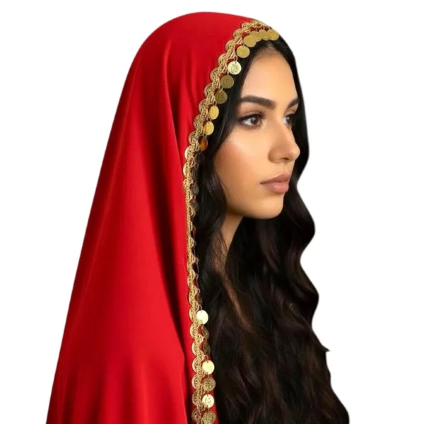 Cultural Bridal Tarha/Veil with Coins